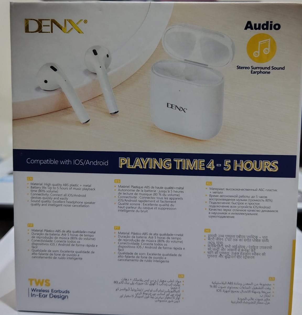 DENX Wireless Earbuds DX609 (White) - Image 2